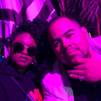 Jazz Raycole and her boy friend, Guillermo Martinez posing for a photo shoot.